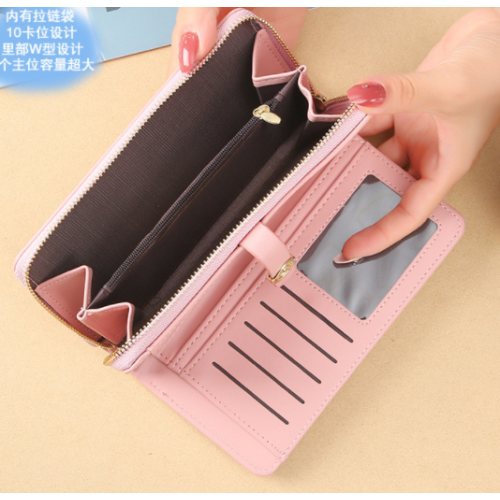 LB02841-PINK Minimalist Bifold Purse