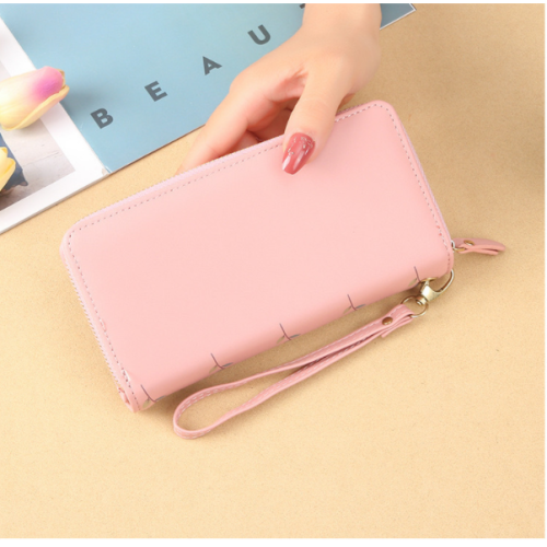 LB02841-PINK Minimalist Bifold Purse