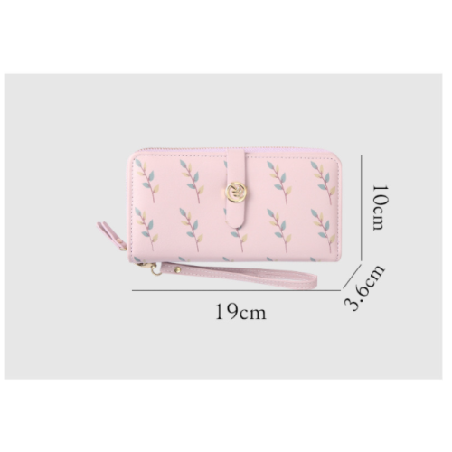 LB02841-PINK Minimalist Bifold Purse