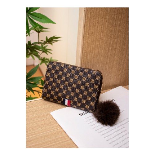 LB02842 BLACK Stylish Printed PU Wallet