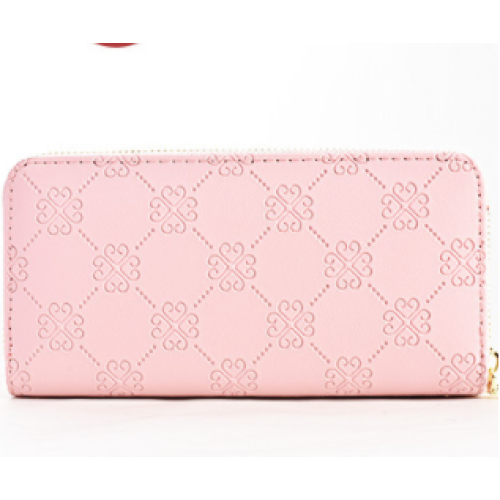 LB02851-PINK Sunflower Double-Zip Wallet