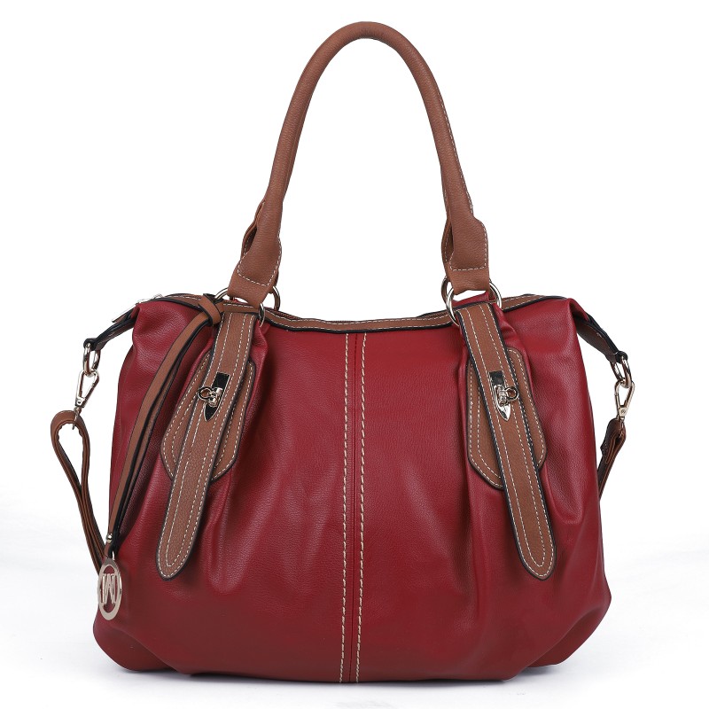 CT35378-Red- Solid Color Simple Cross-Body Bag