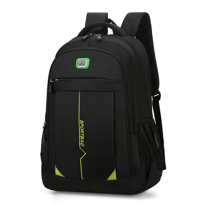 CT44924 Green Stylish Striped Canvas Backpack