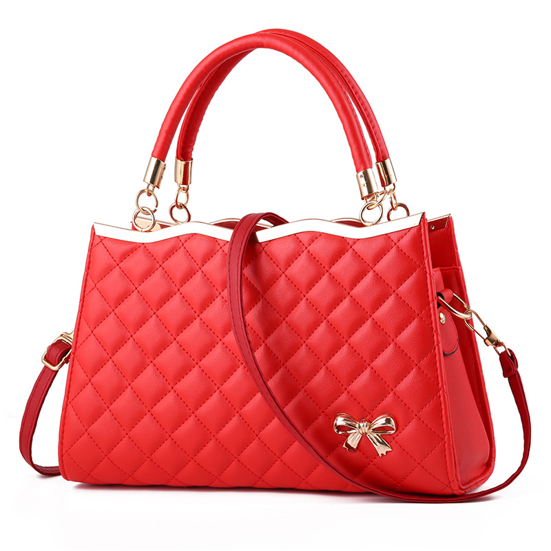 CT44943 BIGRED Urban Chic Butterfly Bow PU Leather Tote Bag