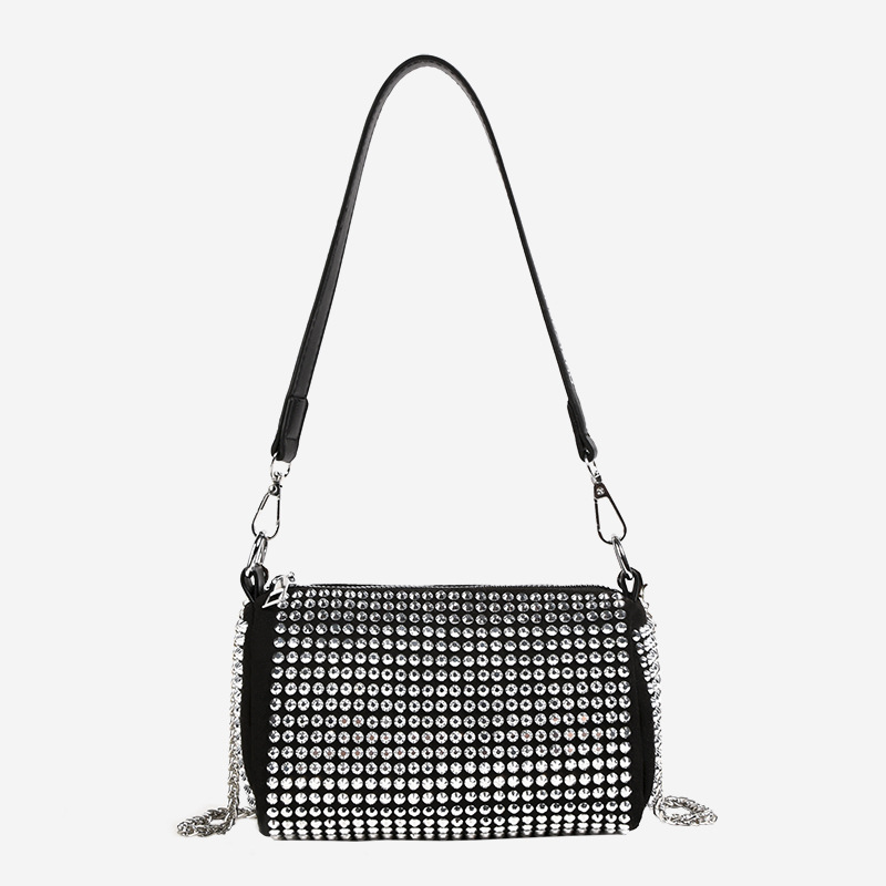 CT44932 SILVER Street-Style Crossbody Bag