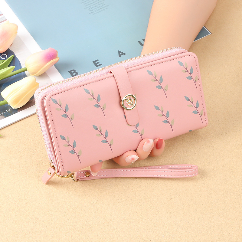 LB02841-PINK Minimalist Bifold Purse