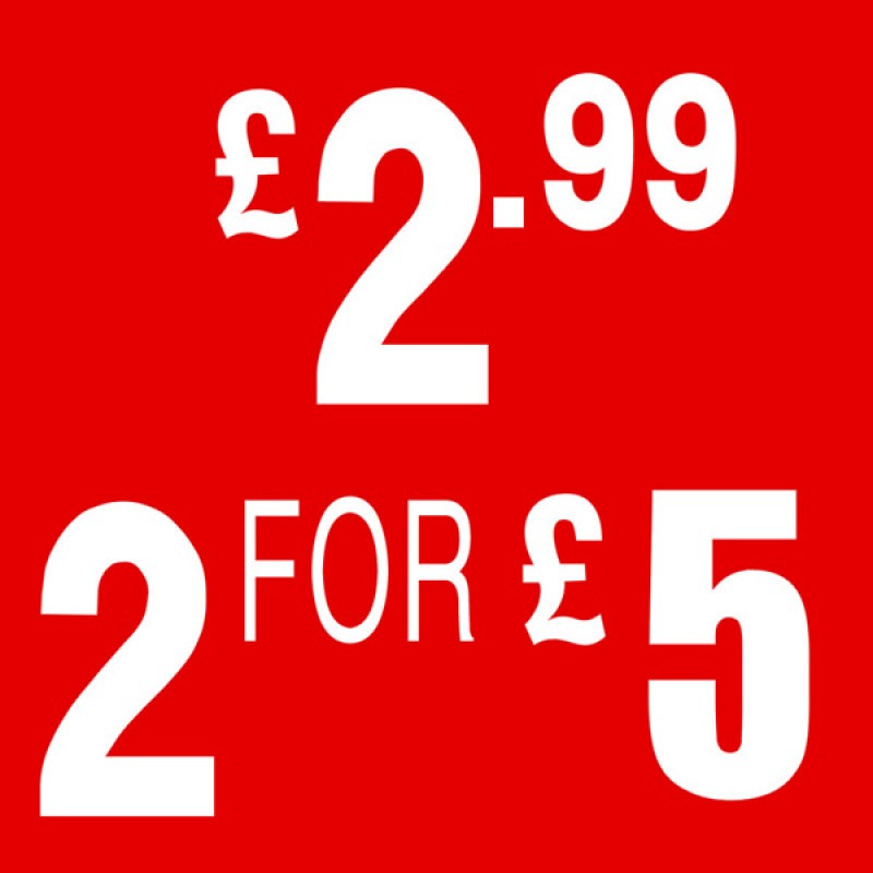 PS3 Red - £2.99 / 2 For £5 Cardboard Shop Sign