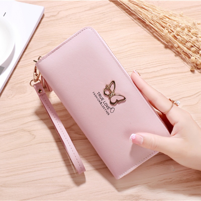 LB02831-PINK Bifold Wallet with Street Style