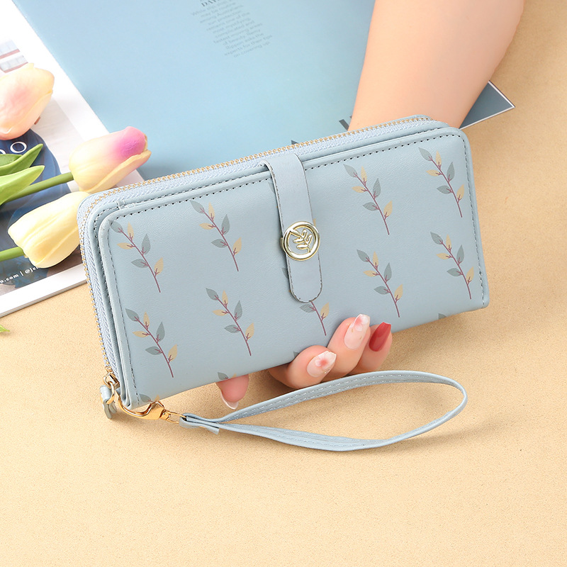 LB02841-BLUE Minimalist Bifold Purse