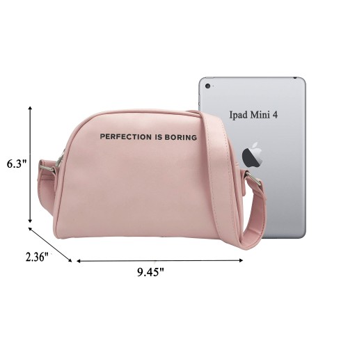 CB2004S PINK - Solid Color Simple Cross-Body Bag