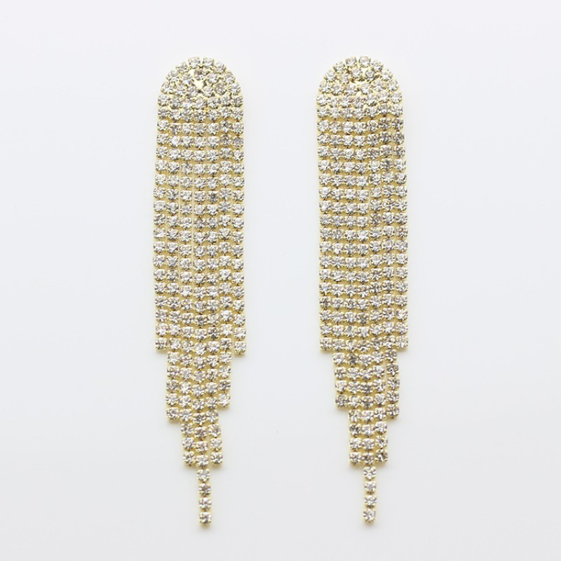 ER0005 Gold with circular heads Tassel Geometric Earrings - Sweet Elegance in Various Styles