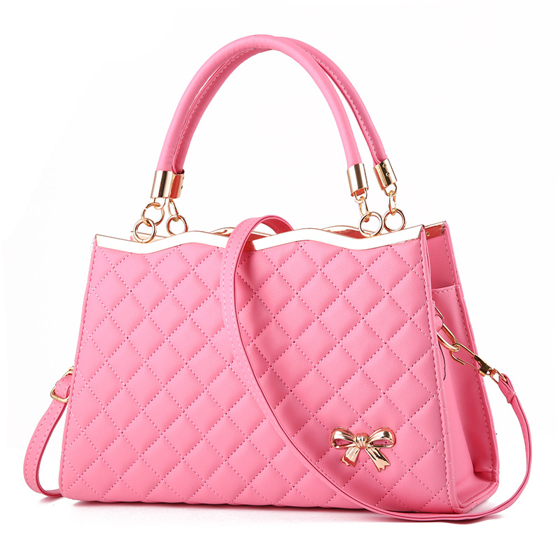 CT44943 PINK Urban Chic Butterfly Bow PU Leather Tote Bag