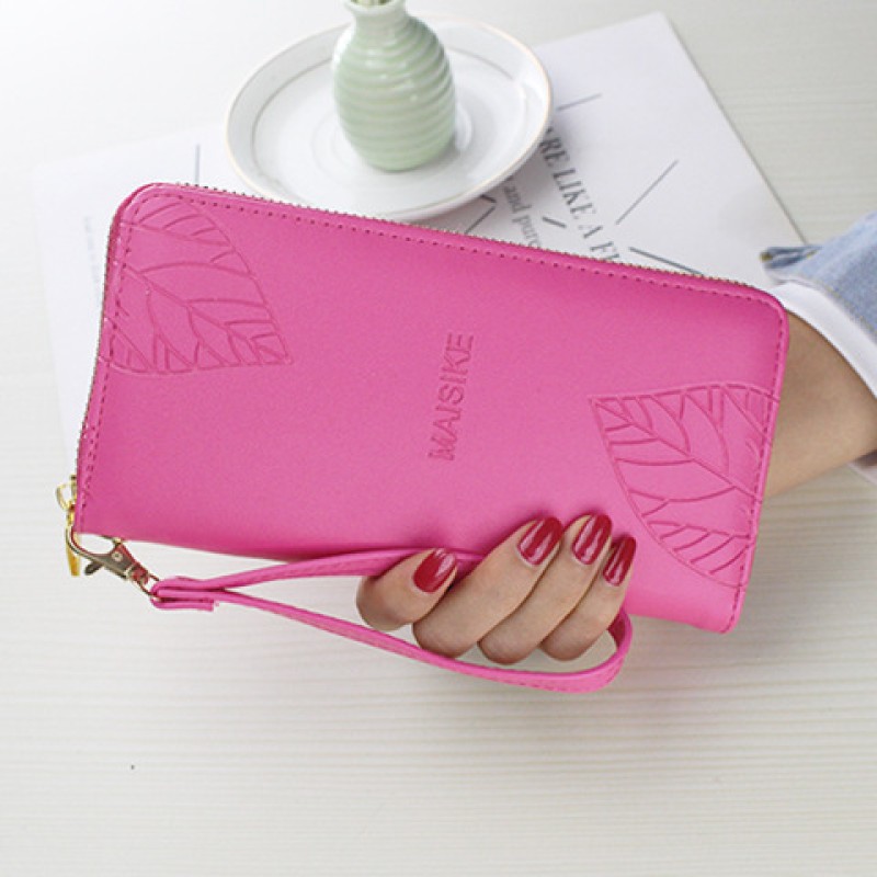 LB02849 FUSHIA Sweet and Stylish Bifold Embossed Wallet