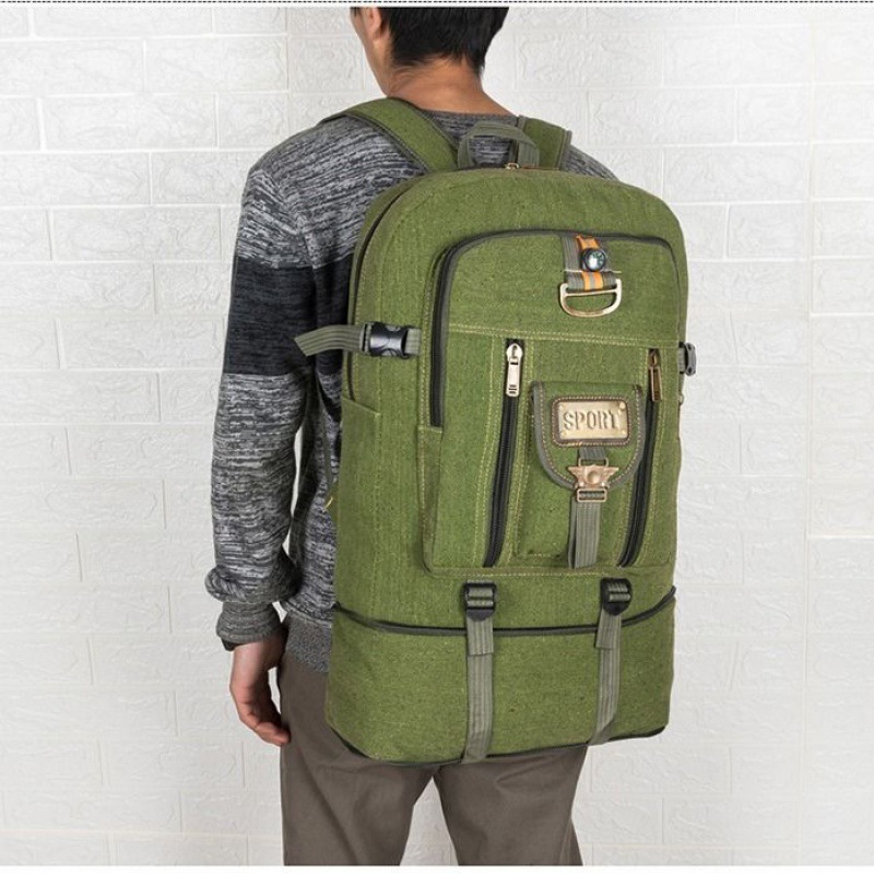 CT44922 Army Green Canvas Backpack