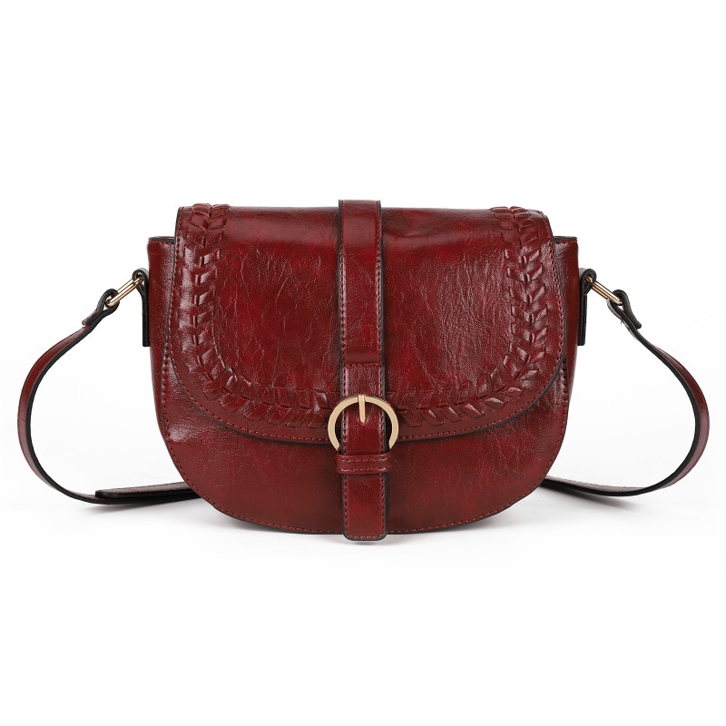 CT31674 RED crossbody vintage saddle bag