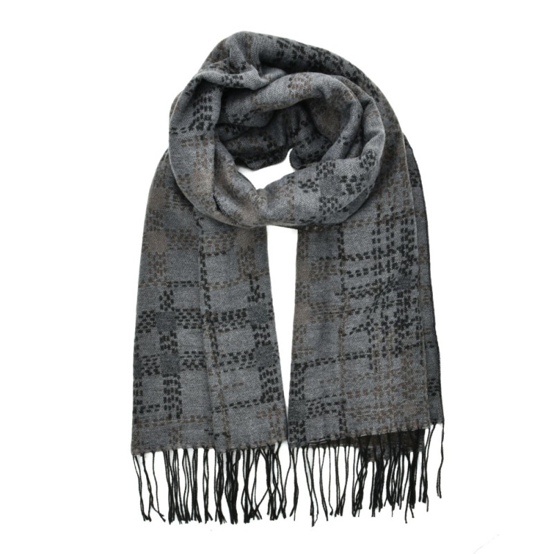 SF1060 Grey - New Plaid Scarves For Ladies