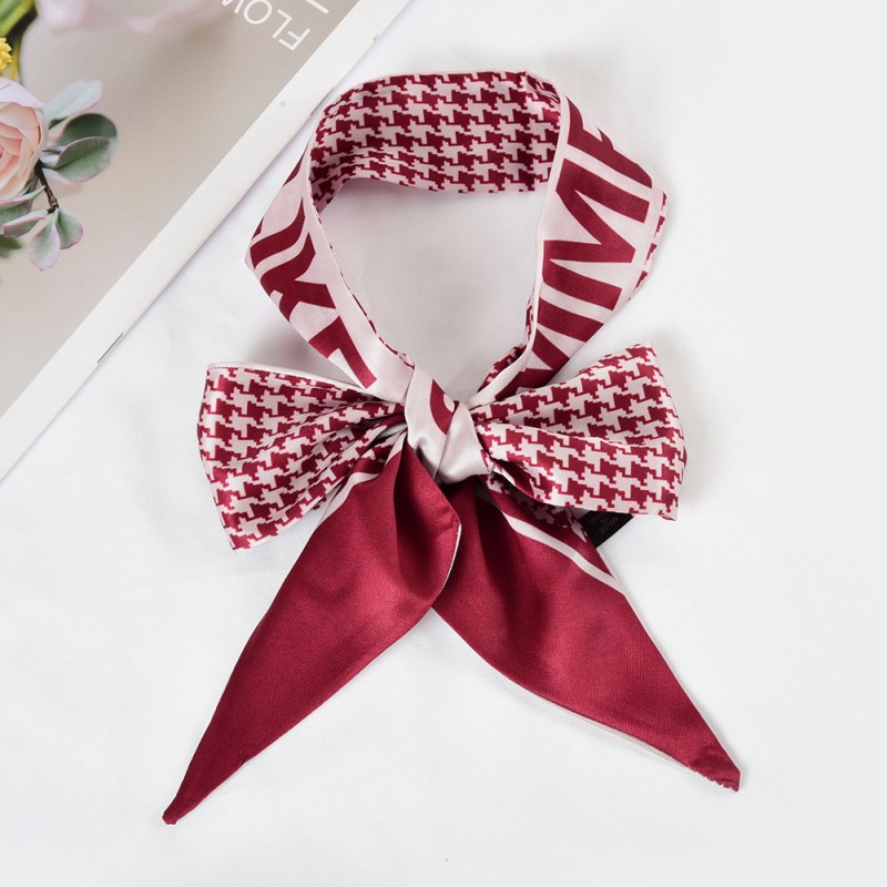 SF1267-RED Charming New Fashion Style Houndstooth Long Scarf