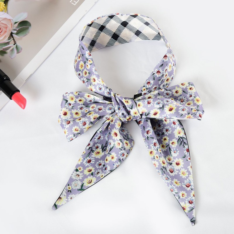 SF1270-PUR Charming New Fashion Style Flowers Long Scarf