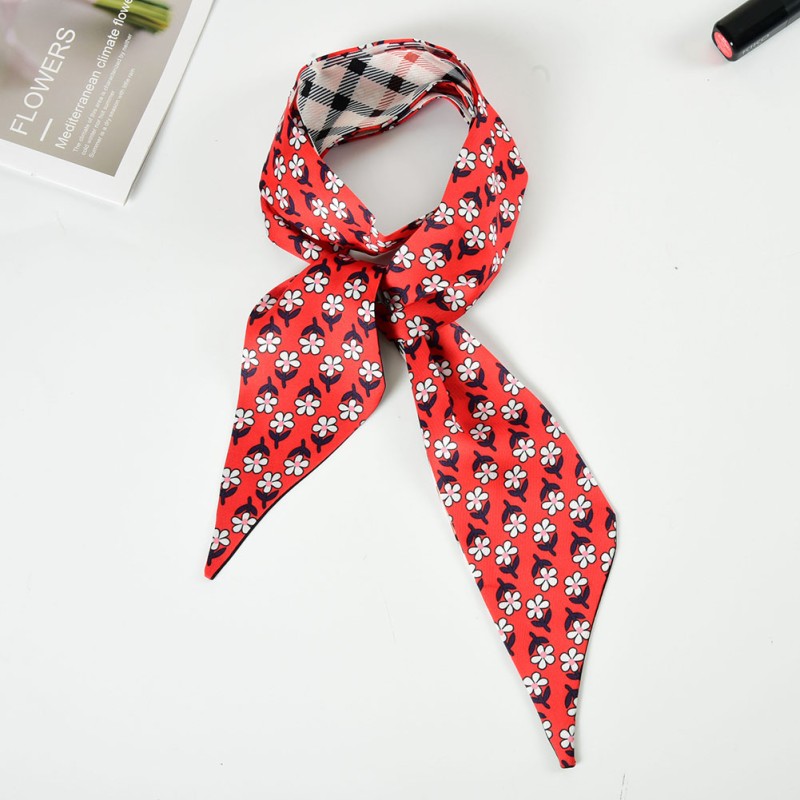 SF1270-RED Charming New Fashion Style Flowers Long Scarf