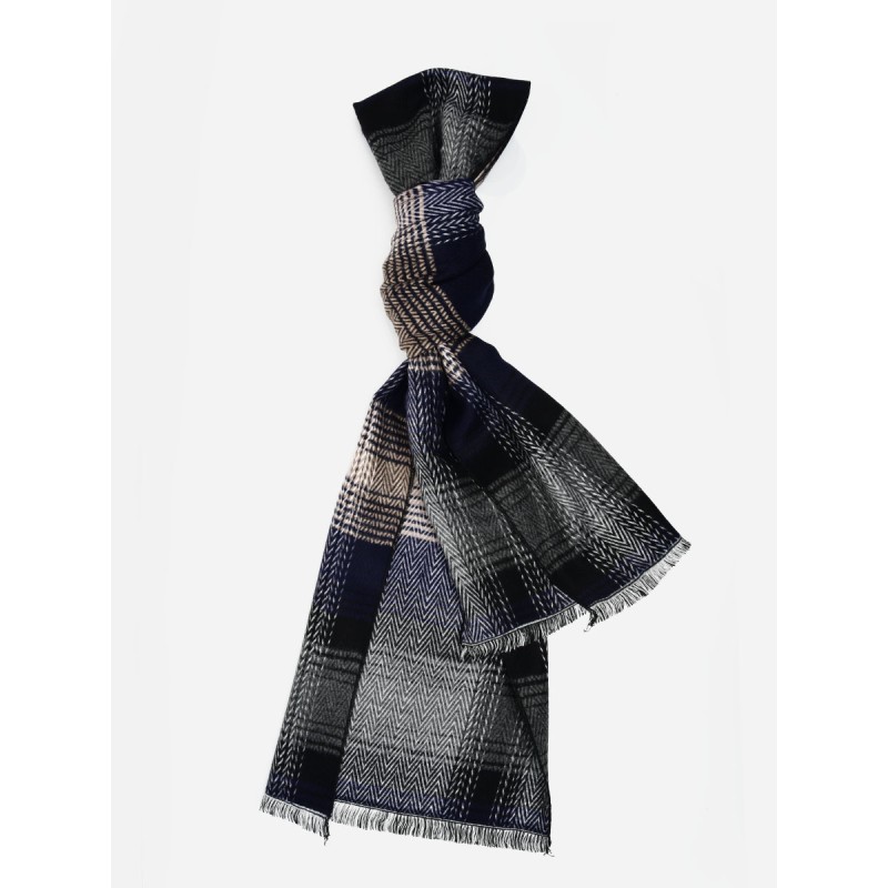 SF1299-BLK Popular Nice Style Men's scarves Racked Pattern