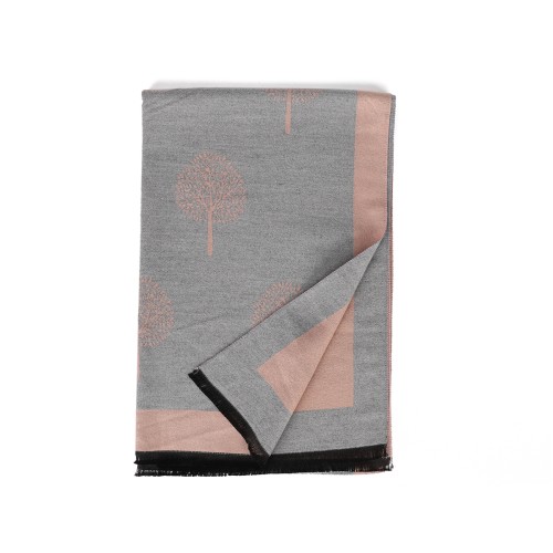 SF1404 PINK Cashmere Scarf With Dandelion Design