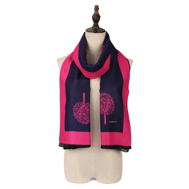 SF1404 ROSE Cashmere Scarf With Dandelion Design