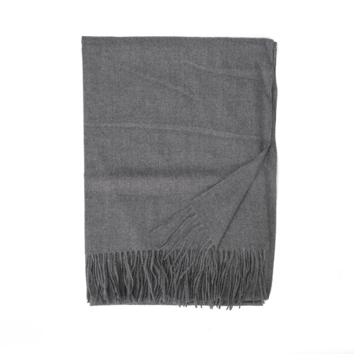 SF3803-GREY Solid Color Warm Cashmere Scarf