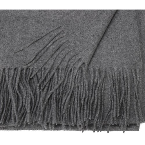 SF3803-GREY Solid Color Warm Cashmere Scarf