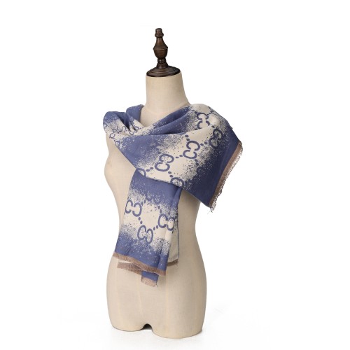 SF1702-BLUE-Women Fashion Winter Scarf