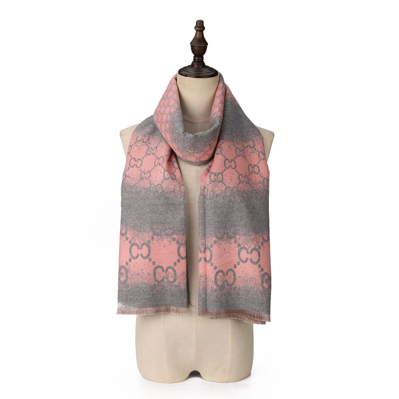 SF1702-GREY-Women Fashion Winter Scarf