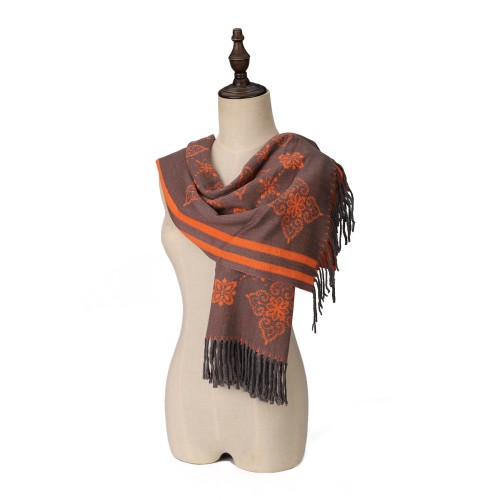 SF1712 ORANGE- Women's Fashion Winter Scarf