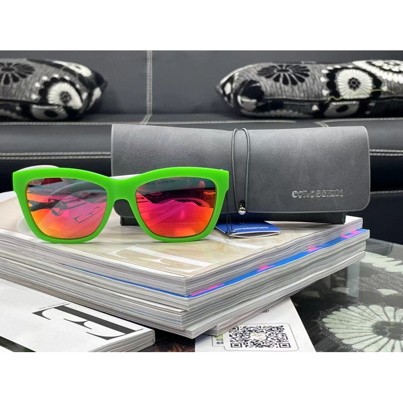 SG0021 Fashion Sunglasses, White and Green, 1 Pair