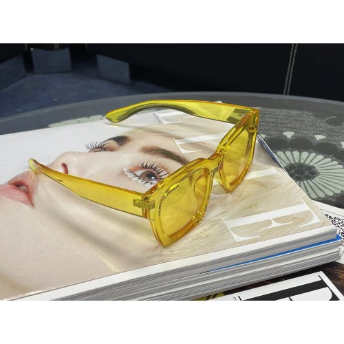 SG0024 Fashion Sunglasses,Shiny Crystal Yellow, 1 Pair