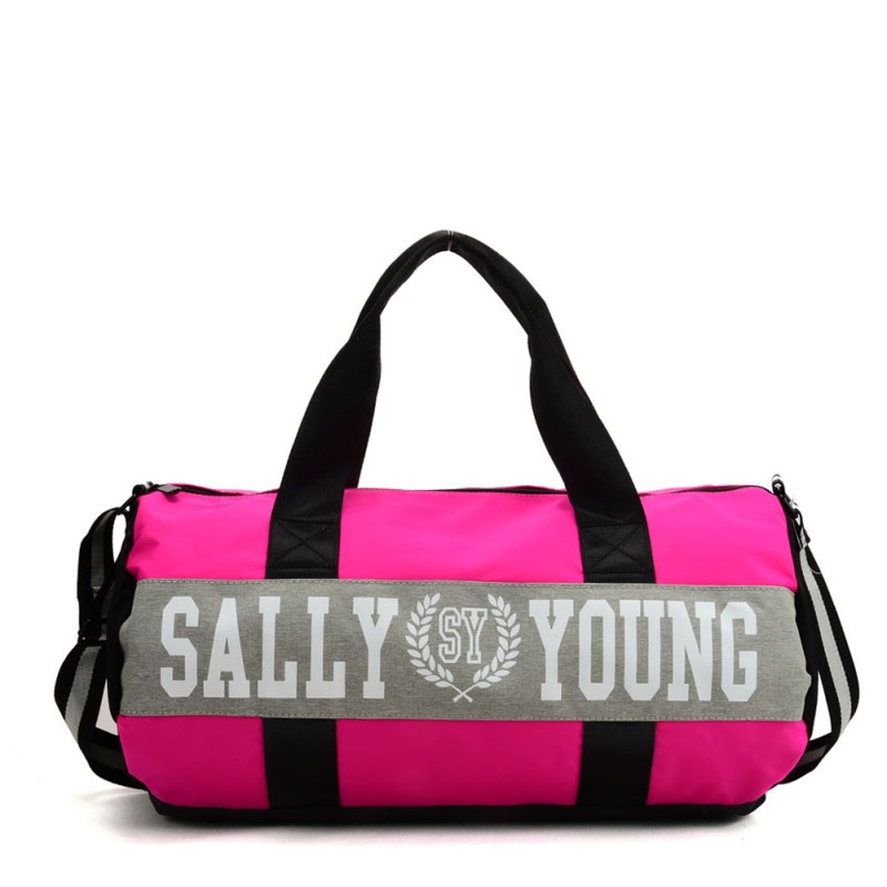 SY2185 FUSHIA - Tote And Crossbody Traveling Bag With Colour Collision Splicing Design