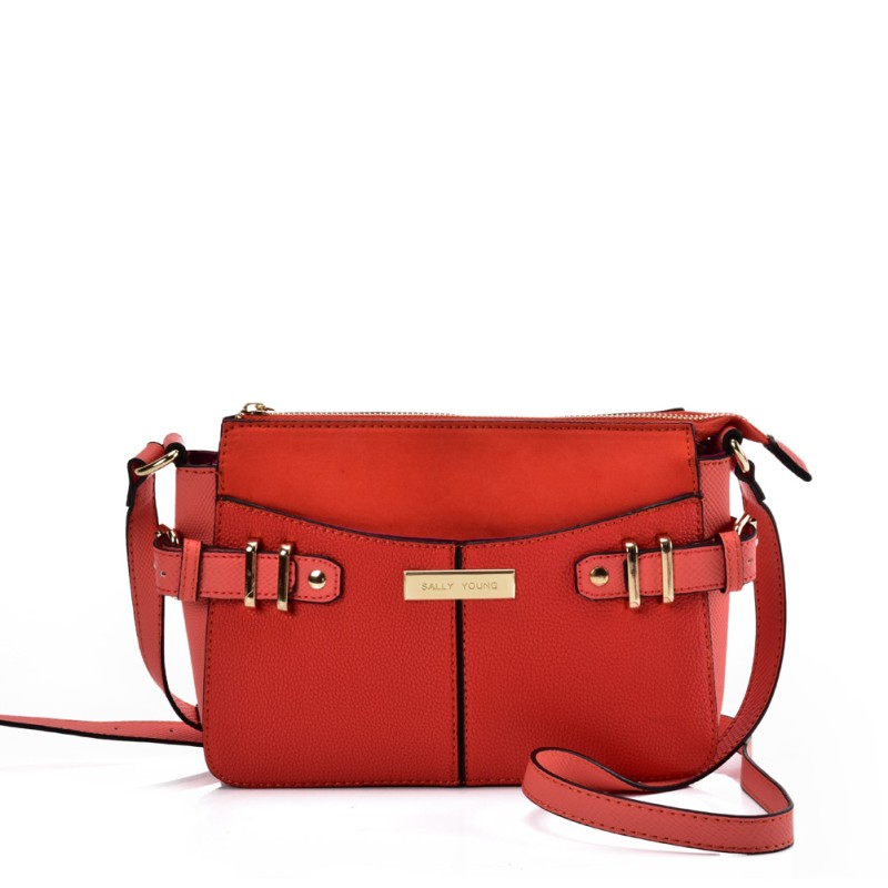 SY2203 ORANGE - Handbag With Buckle Design For Women