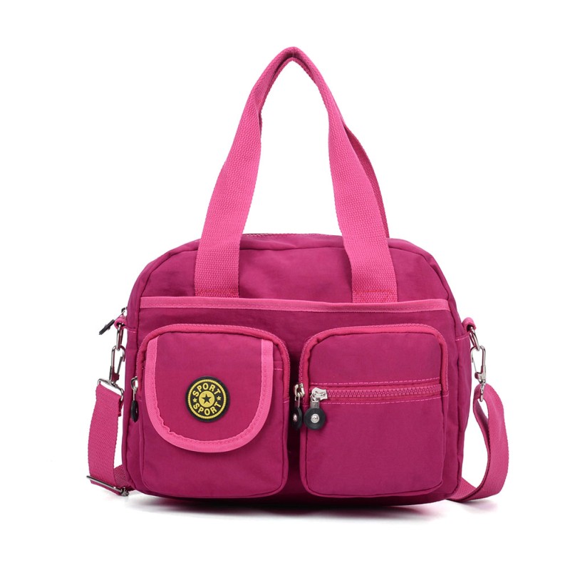 VK5250 Fushia - Women Large Solid Crossbody Bags