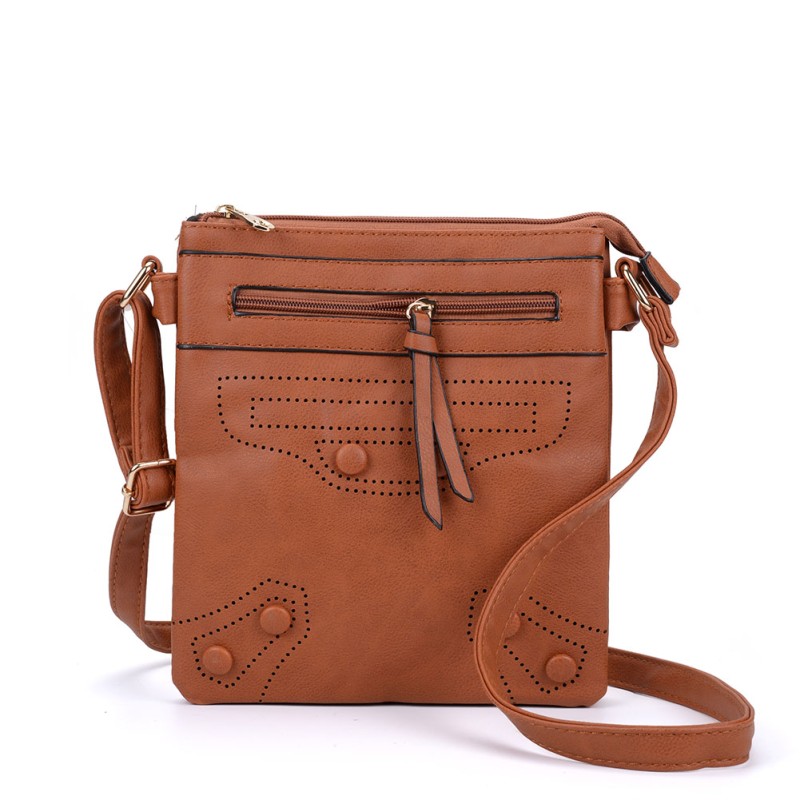 VK5347 Tan - Across Body Bag With Strap