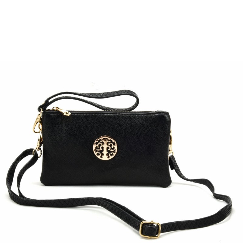 VK5530 Black - Cute Crossbody Bag With Metal detail