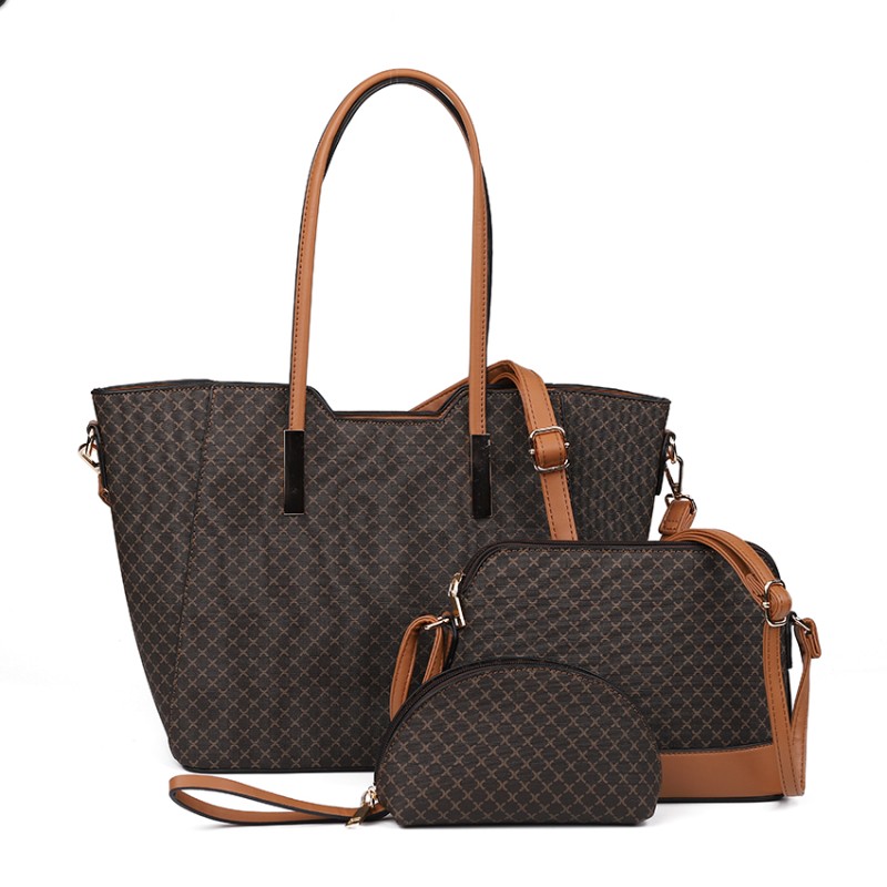 VK5631-COFFEE high quality female bags set fashion