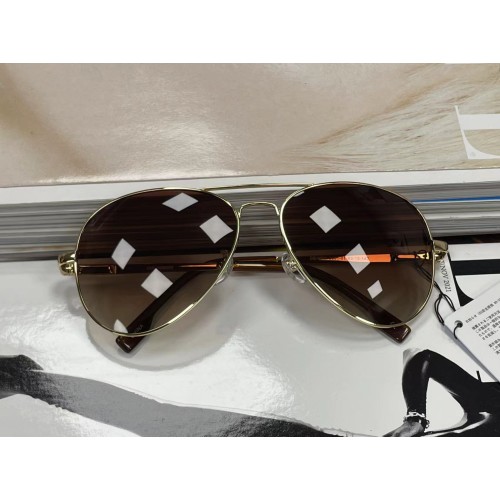 SG0027 Fashion Sunglasses, Shiny Gold and Super Light Glasses Frame, 1 Pair