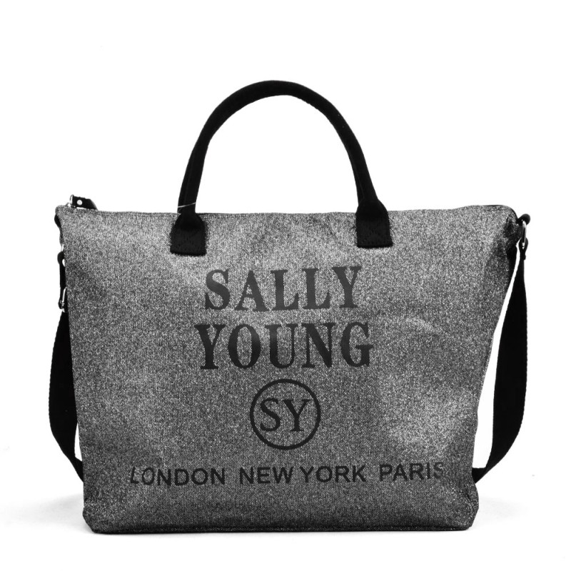 SY2183 SILVER&WHITE - Cross Body Bag With Letter Printing