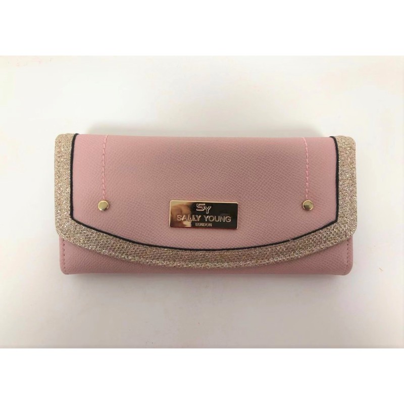 SY5062-1 Pink Flap Fashion Wallet